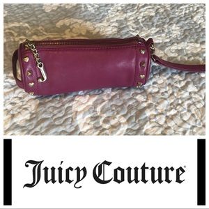 Juicy leather roll wristlet